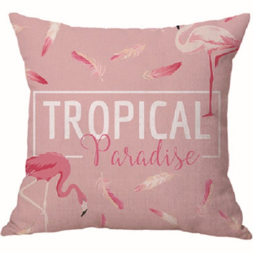 Custom Pink Flamingos Velvet Pillow Case Cushion Cover